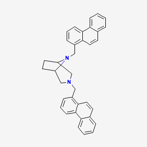 Chemical structure of (1S,2S)-N,N'-Bis(1-naphthalenylmethyl)-1,2-diphenyl-1,2-ethanediamine