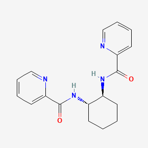 Chemical structure of (1S,2S)-N,N’-1,2-Diaminocyclohexanediylbis(2-pyridinecarboxamide)