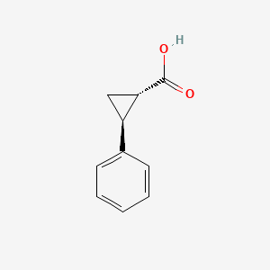 Chemical structure of (1S,2S)-2-Phenylcyclopropanecarboxylic acid