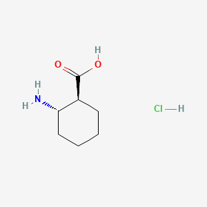 Chemical structure of (1S,2S)-2-Aminocyclohexane-1-carboxylic acid hydrochloride