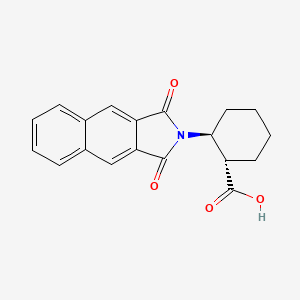 Chemical structure of (1S,2S)-2-(Naphthalene-2,3-dicarboximido)cyclohexanecarboxylic Acid