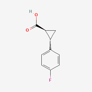 Chemical structure of (1S,2S)-2-(4-Fluorophenyl)cyclopropanecarboxylic Acid