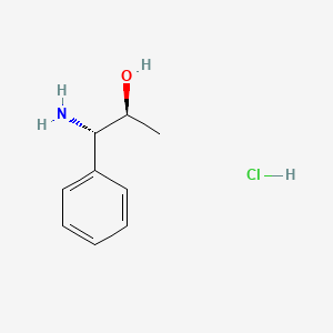 Chemical structure of (1S,2S)-1-Amino-1-phenylpropan-2-ol hydrochloride