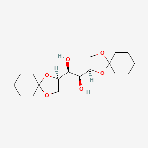 Chemical structure of 1,2:5,6-Di-O-cyclohexylidene-D-mannitol