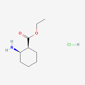 Chemical structure of (1S,2R)-Ethyl 2-aminocyclohexanecarboxylate hydrochloride
