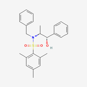 Chemical structure of (1S,2R)-2-[N-Benzyl-N-(mesitylenesulfonyl)amino]-1-phenyl-1-propanol