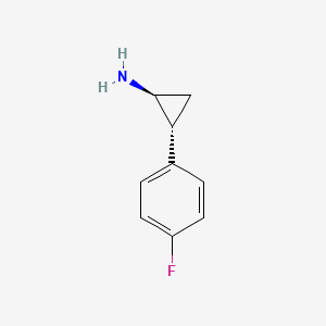 Chemical structure of (1S,2R)-2-(4-Fluorophenyl)cyclopropanamine
