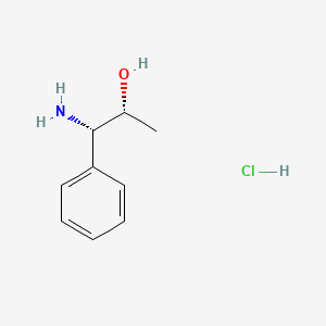 Chemical structure of (1S,2R)-1-Amino-1-phenylpropan-2-ol hydrochloride