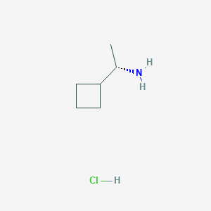 Chemical structure of (1S)-1-Cyclobutylethan-1-amine hydrochloride