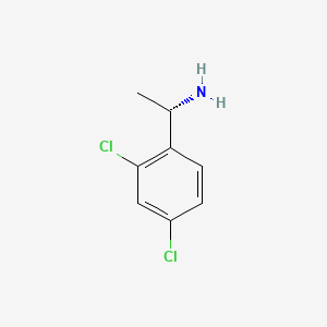 Chemical structure of (S)-1-(2,4-Dichlorophenyl)ethanamine