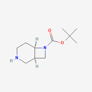 Chemical structure of (1R,6R)-7-Boc-3,7-diazabicyclo[4.2.0]octane