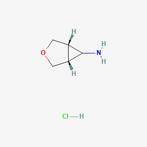 Chemical structure of (1R,5S,6S)-3-oxabicyclo[3.1.0]hexan-6-amine