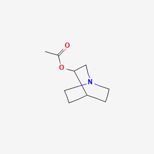 Chemical structure of Ethyl (1R,4S)-2-azabicyclo[2.2.1]heptane-7-carboxylate