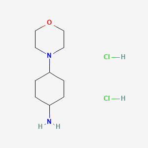 Chemical structure of (1r,4r)-4-Morpholinocyclohexanamine dihydrochloride