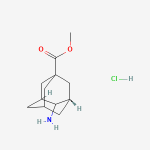 Chemical structure of (1R,3S,4R)-Methyl 4-aminoadamantane-1-carboxylate hydrochloride