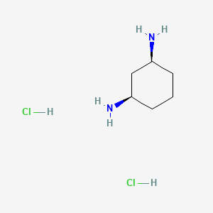 Chemical structure of (1R,3S)-Cyclohexane-1,3-diamine dihydrochloride