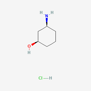 Chemical structure of cis-3-Aminocyclohexanol hydrochloride