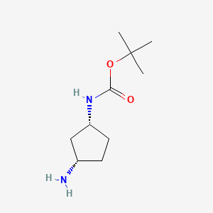 Chemical structure of (1R,3S)-3-Amino-1-(Boc-amino)cyclopentane