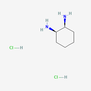 Chemical structure of (1R,2S)-cyclohexane-1,2-diamine dihydrochloride