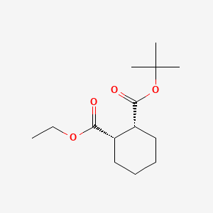 Chemical structure of (1R,2S)-1-tert-Butyl 2-ethyl cyclohexane-1,2-dicarboxylate
