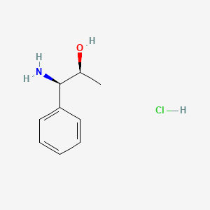 Chemical structure of (1R,2S)-1-Amino-1-phenylpropan-2-ol hydrochloride