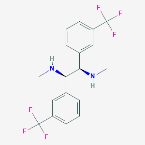 Chemical structure of (1R,2R)-N1,N2-Dimethyl-1,2-bis(3-(trifluoromethyl)phenyl)ethane-1,2-diamine
