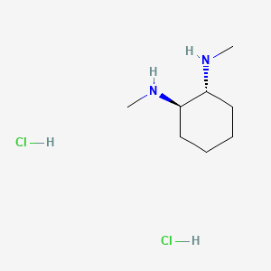 Chemical structure of (1R,2R)-N,N’-Dimethyl-1,2-cyclohexanediamine Dihydrochloride