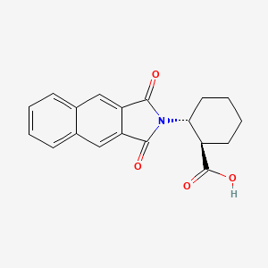 Chemical structure of (1R,2R)-2-(Naphthalene-2,3-dicarboximido)cyclohexanecarboxylic Acid