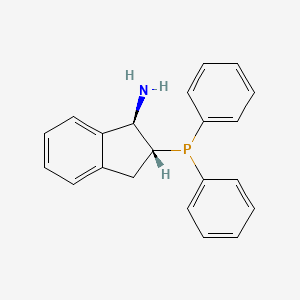 Chemical structure of (1R,2R)-2-(Diphenylphosphino)-2,3-dihydro-1H-inden-1-amine
