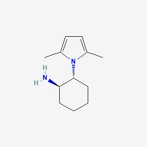Chemical structure of (1R,2R)-2-(2,5-DIMETHYL-1H-PYRROL-1-YL)CYCLOHEXANAMINE