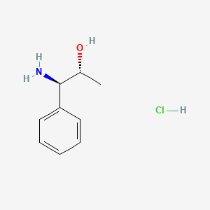 Chemical structure of (1R,2R)-1-Amino-1-phenylpropan-2-ol hydrochloride