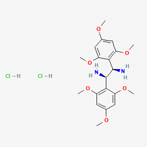Chemical structure of (1R,2R)-1,2-Bis(2,4,6-trimethoxyphenyl)ethylenediamine Dihydrochloride