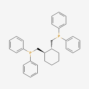 Chemical structure of (1R,2R)-(-)-1,2-BIS(DIPHENYLPHOSPHINOMETHYL)CYCLOHEXANE