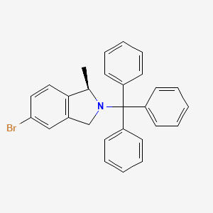 Chemical structure of (R)-5-Bromo-1-methyl-2-tritylisoindoline