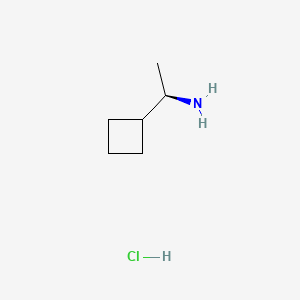 Chemical structure of (1R)-1-cyclobutylethan-1-amine hydrochloride