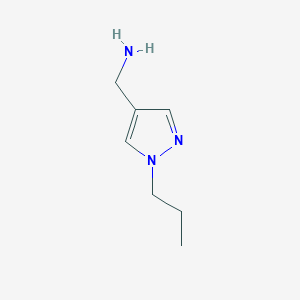 Chemical structure of (1-Propyl-1H-pyrazol-4-yl)methanamine