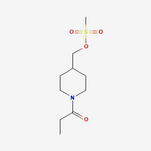 Chemical structure of (1-Propionylpiperidin-4-yl)methyl methanesulfonate