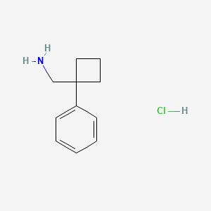 Chemical structure of (1-Phenylcyclobutyl)methylamine HCl