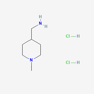Chemical structure of 4-(Aminomethyl)-1-methylpiperidine dihydrochloride