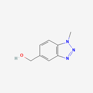 Chemical structure of (1-methyl-1H-1,2,3-benzotriazol-5-yl)methanol
