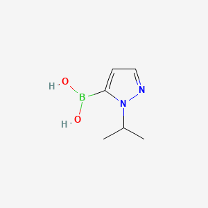 Chemical structure of (1-Isopropyl-1H-pyrazol-5-yl)boronic acid
