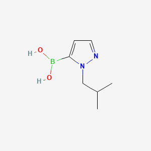 Chemical structure of 1-Isobutyl-1H-pyrazole-5-boronic acid