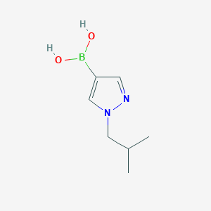 Chemical structure of (1-Isobutyl-1H-pyrazol-4-yl)boronic acid