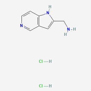 Chemical structure of (1H-Pyrrolo[3,2-c]pyridin-2-yl)methanamine dihydrochloride
