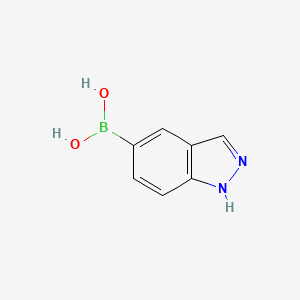 Chemical structure of (1H-Pyrrolo[3,2-b]pyridin-6-yl)boronic acid