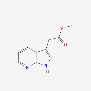 Chemical structure of Methyl 2-(1H-pyrrolo[2,3-b]pyridin-3-yl)acetate