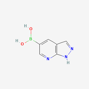 Chemical structure of (1H-Pyrazolo[3,4-b]pyridin-5-yl)boronic acid
