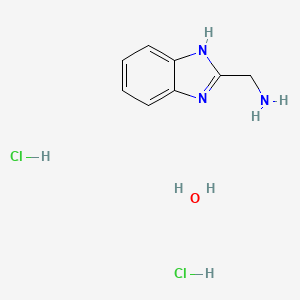 Chemical structure of (1H-Benzo[d]imidazol-2-yl)methanamine dihydrochloride