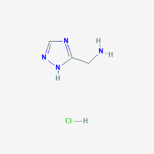 Chemical structure of (1H-1,2,3-triazol-5-yl)methanamine hydrochloride
