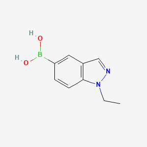 Chemical structure of (1-Ethyl-1H-indazol-5-yl)boronic acid
